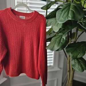 Cozy Red Knit Sweater
